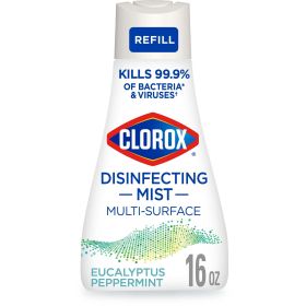 Clorox Disinfectant Mist Refill, Multi-Surface Spray, Eucalyptus Peppermint, 16 oz