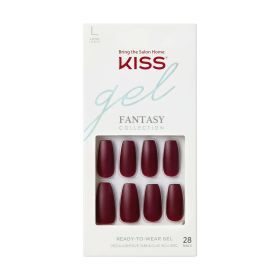 KISS Gel Fantasy Ready-to-Wear Fake Nails, 'No Pressure', 28 Count