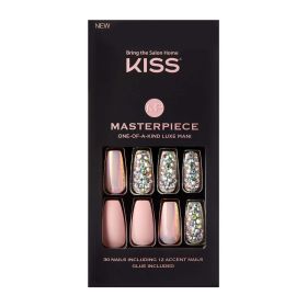 KISS USA Masterpiece One-of-a-Kind Luxe Mani - Everytime I Slay, Long, Coffin